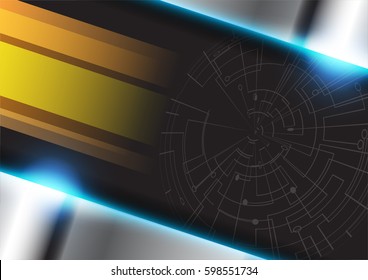 Business vector banner poster template technology theme