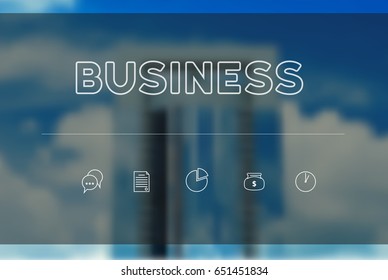 Business vector blur background with infographics for design