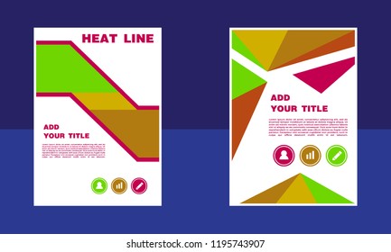 Business vector book cover art template layout, cover design annual report, magazine, with colorful rectangular shapes, diagonal lines,