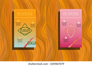 business vector brochure template design with geometric elements