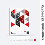 Business vector. Brochure template layout, cover modern design annual report, magazine, flyer in A4 with green moving shapes, geometric triangles business, tech. Abstract art with overlay effect.
