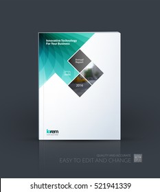 Business vector. Brochure template layout, cover design annual report, magazine, flyer in A4 with rectangles, diagonal house window shape for real estate, business, building. Abstract design.