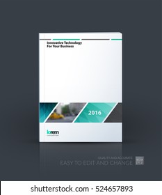 Business vector. Brochure template layout, cover design annual report, magazine, flyer in A4 with rectangular shapes, diagonal lines, parallelogram for IT, business, building. Abstract.