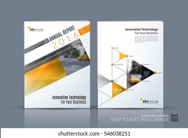 Business vector. Brochure template layout, cover design annual report, magazine, flyer in A4 with rectangular diagonal for PR, business, tech. Abstract art with overlay effect. Set