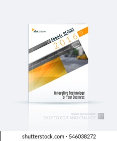 Business vector. Brochure template layout, cover design annual report, magazine, flyer in A4 with rectangular diagonal for PR, business, tech. Abstract art with overlay effect.