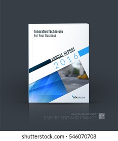 Business vector. Brochure template layout, cover design annual report, magazine, flyer in A4 with rectangular diagonal for PR, business, tech. Abstract art with overlay effect.