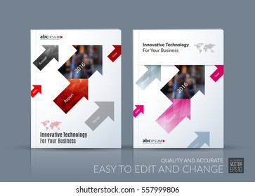Business vector. Brochure template layout, cover modern design annual report, magazine, flyer in A4 with green moving shapes, geometric triangles business, tech. Abstract art with overlay effect.
