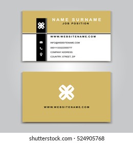 Business Vector Card creative Design, Islamic style, front and back samples, luxury templates in classic colors, blank layout for your idea