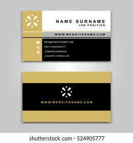 Business Vector Card creative Design, front and back samples, luxury templates in classic colors, blank layout for your idea