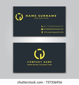 Business Vector Card creative Design, Modern style, front and back samples, Simple templates, flat blank layout for your idea