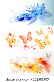 Business vector cards with flourish design.  Vector
