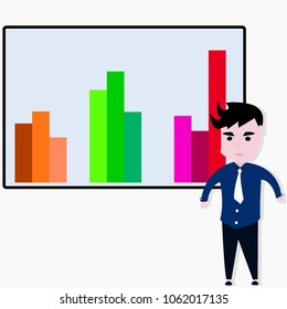 business vector cartoon chart