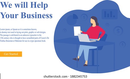 business vector colour flat icon