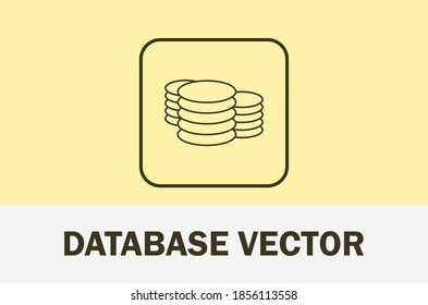 Business vector of database icon. Isolated on light background. For designer.