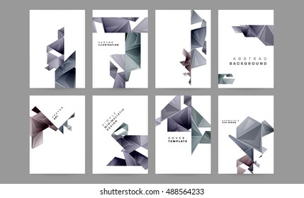 Business vector design for cover annual report, mega geometric vector set, EPS10