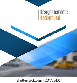 Business vector design elements for graphic layout. Modern abstract background template with triangles, arrows for business, finance, buildings, nature concept in clean minimal style.