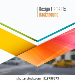 Business vector design elements for graphic layout. Modern abstract background template with triangles, arrows for business, finance, buildings, nature concept in clean minimal style.
