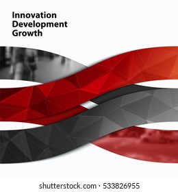 Business vector design elements for graphic layout. Modern abstract background template with wave, soft shapes, and lines for IT, business, building in clean minimal style.
