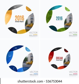 Business vector design elements for graphic layout. Modern abstract background template with circle, round for IT, business, building in clean minimal style.