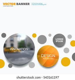 Business vector design elements for graphic layout. Modern abstract background template with points circles dots for IT, technology in clean minimal style with overlay effect.