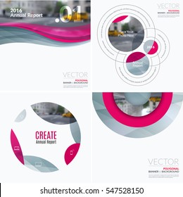 Business vector design elements for graphic layout. Modern abstract background template with pink soft shapes, rounds, circles for tech in clean minimal style with overlay effect. Creative set.