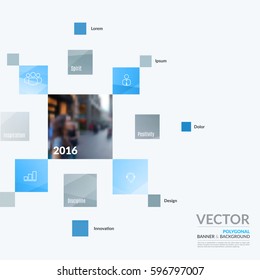 Business vector design elements for graphic layout. Modern abstract background template with many grey rectangles, squares for PR, business, tech in clean minimal style.
