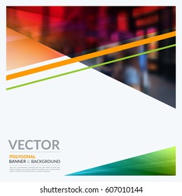 Business vector design elements for graphic layout. Modern abstract background template with colourful diagonal, triangular shapes for PR, business, tech in clean minimal style.
