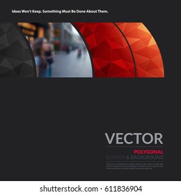 Business vector design elements for graphic layout. Modern abstract background template with red geometric shapes for PR, business, tech in clean minimal style.
