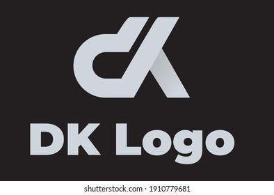 Logo für Geschäftsvektor Design-Brief-Symbol Modernes Firmenzeichen k d Icon Kunst kreative abstrakte Identität Konzept logotype grafische Form Illustration Markenzeichen Initial Corporate Typografie einfache alpine