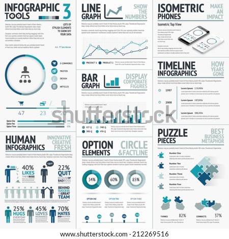 Business Vector Elements for Data Visualization Infographics