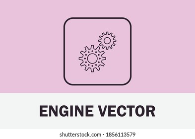 Vector de negocio del icono del motor. Aislado sobre fondo claro. Para el diseñador.