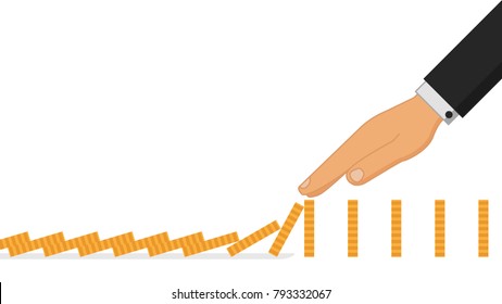 Business vector. free space for text. wallpaper. background. domino coin. Business hand.