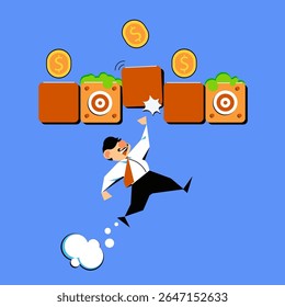 business vector with funny and interesting game concept