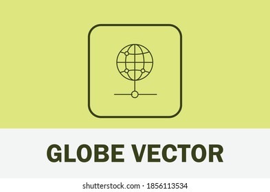 Business vector of globe icon. Isolated on light background. For designer.