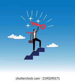 Business vector graphic of success. It can be used for processes, presentations, layout, banners, slides, and info graphs.