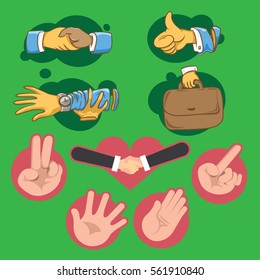 Business vector hands
