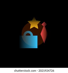 Por negocios. Icono del vector en el estilo de gradiente