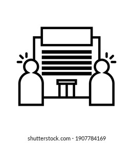 icono de vector de negocio: mayor conciencia