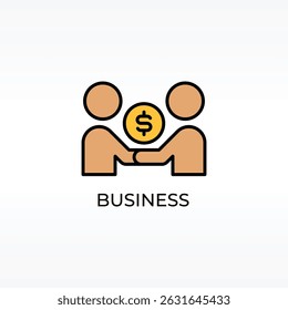 Ilustração De Símbolo Isolado De Vetor De Negócios, Ícone Ou Sinal De Logotipo