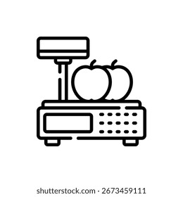 Business vector icon of scale balance, ideal for justice, comparison, and business themes