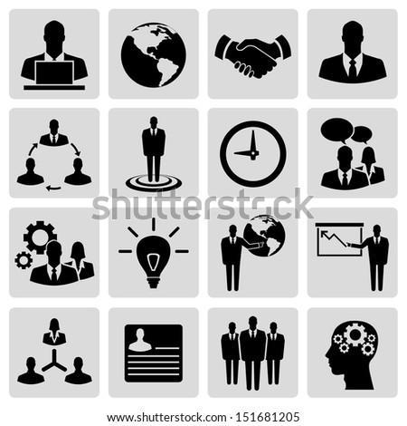 Business vector icon set