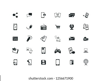 Business vector icon set.
Contains such Icons as laptop, phone, smartphone, tablet, touchscreen, gadget and more. Editable.