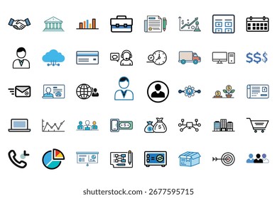 Business Vector Icon Set | Corporate, Finance, Office and Startup Icons
