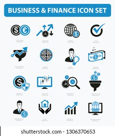 Business vector icon set design