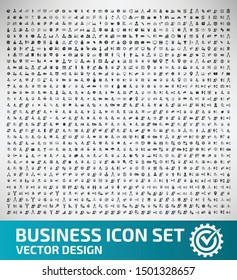 Business vector icon set design