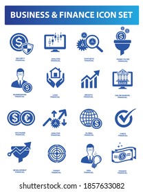 Business vector icon set design