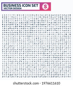Business vector icon set design