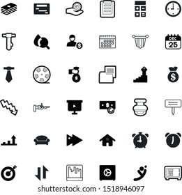 business vector icon set such as: hall, television, climbing, quality, glass, progress, failure, pennants, session, award, interval, plane, falling, documentary, file, reverse, add, exchange