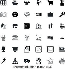 business vector icon set such as: suit, banner, writer, community, reverse, add, brain, key, cottage, training, ticket, board, doc, creativity, music, hierarchy, package, pixel, flag, interface