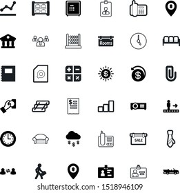 business vector icon set such as: collar, machine, house, baggage, icons, book, entertainment, directory, cashier, machinery, mathematical, display, open, signboard, food, green, two, textile, cinema